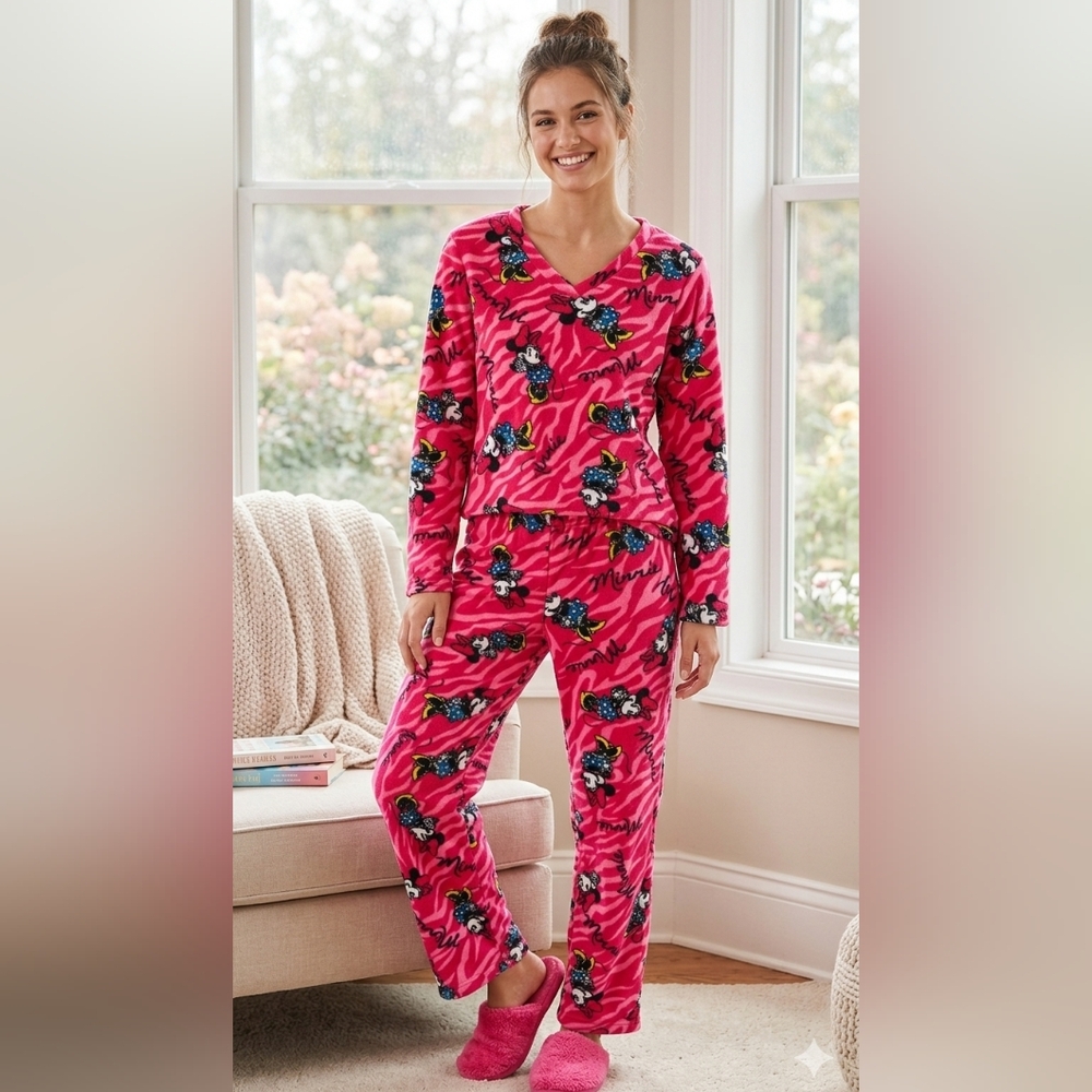 Disney Minnie Mouse Red Pajama Set Size Large